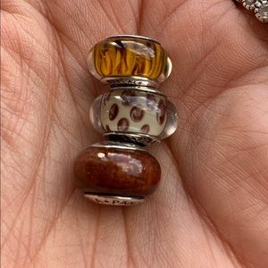 3 vintage Pandora glads charms